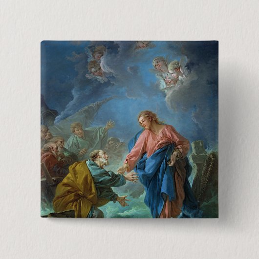 St Peter lud ein, um auf das Wasser, 1766 zu gehen Button (Vorderseite)