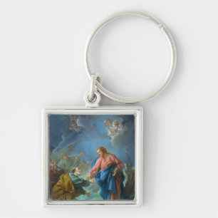 St Peter lud ein, um auf das Wasser, 1766 zu gehen Schlüsselanhänger
