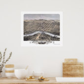 St. Peter, MN Panoramablick - 1870 Poster (Küche)