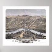 St. Peter, MN Panoramablick - 1870 Poster (Vorne)