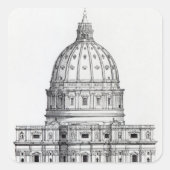 St Peter, Roms Quadratischer Aufkleber (Vorderseite)