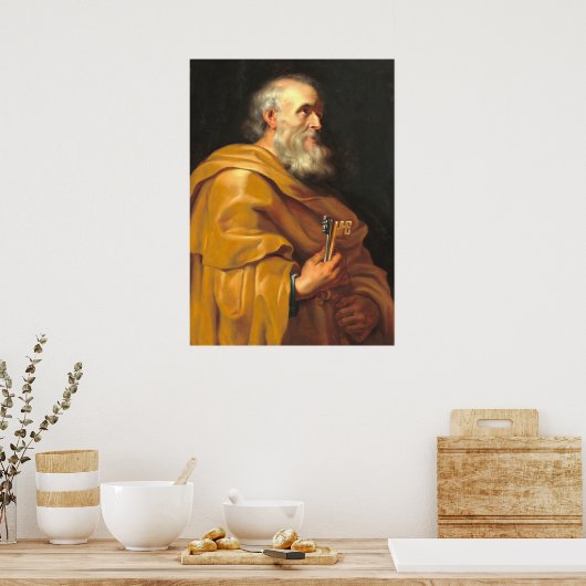 St. Peter - School of Rubens Fine Art Poster (Küche)