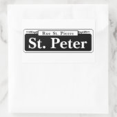 St. Peter St., New Orleans Street Sign Rechteckiger Aufkleber (Tasche)