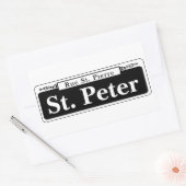 St. Peter St., New Orleans Street Sign Rechteckiger Aufkleber (Umschlag)