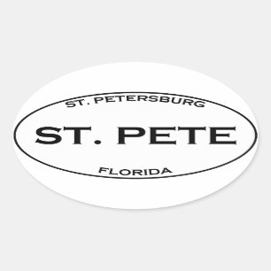 St. PETER - St. Petersburg Florida Ovaler Aufkleber