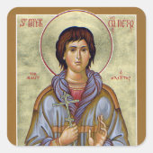 St. Peter the Aleut Orthodox Christian Icon Quadratischer Aufkleber (Vorderseite)