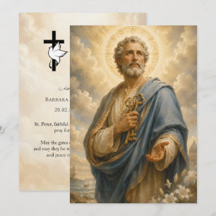 St. Peter Trauergebet 5x7 Zoll Karte