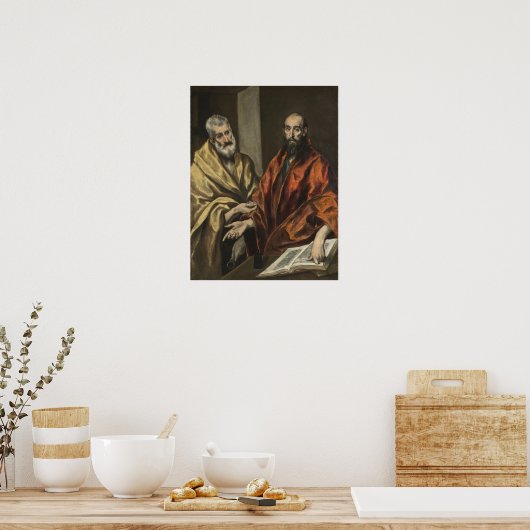 St Peter und St Paul | c.1605-8 (Öl auf Leinwand) Poster (Küche)