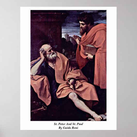 St. Peter und St. Paul von Guido Reni Poster (Vorne)