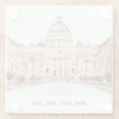 St Peters Basilica Rom - Italien Glasuntersetzer (Rückseite)