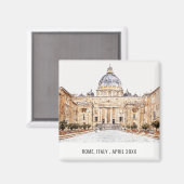 St Peters Basilica Rom - Italien Magnet (Vorderseite/Rückseite)