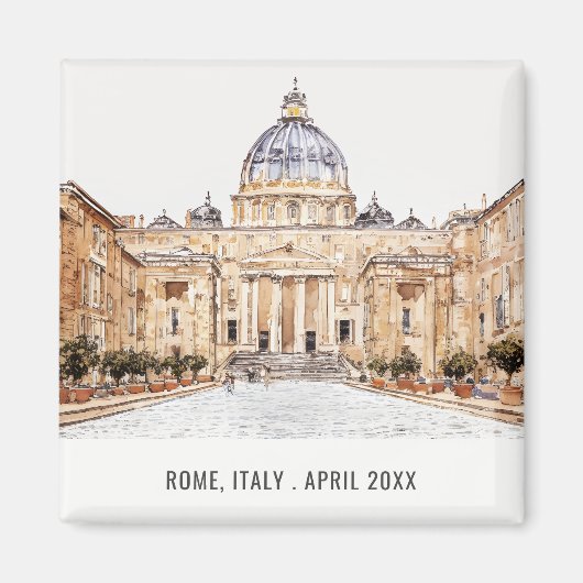 St Peters Basilica Rom - Italien Magnet (Vorne)