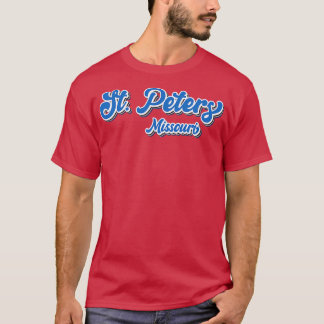 St Peters Missouri Typografi T-Shirt