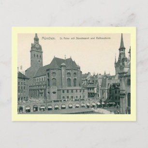 St Peters, München, Deutschland Vintag Postkarte