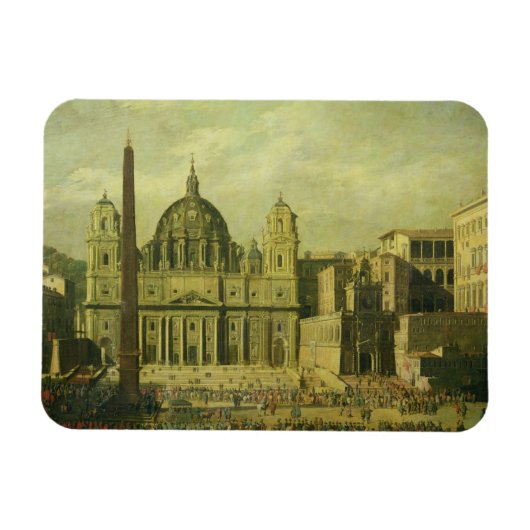 St. Peter's, Rom, 1630 (Öl auf Leinwand) Magnet (Horizontal)