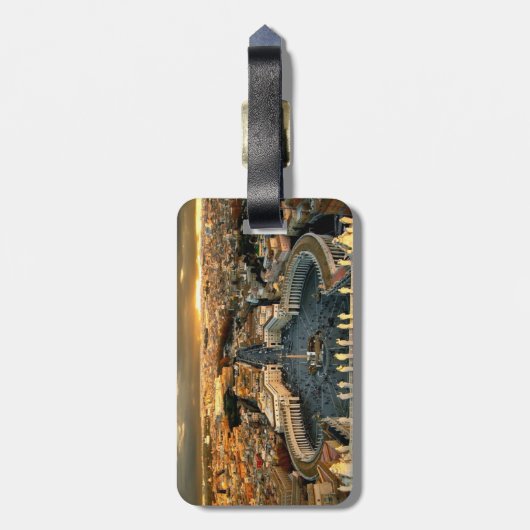 St Peters Square Vatican Gepäckanhänger (Rückseite vertikal)
