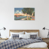St. Petersburg, FL - Ansicht des Kaffeepucks Leinwanddruck (Insitu (Schlafzimmer))