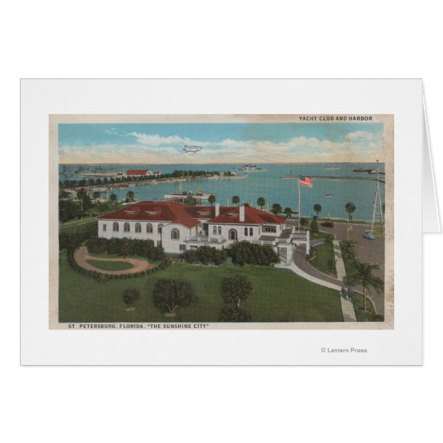 St. Petersburg, FL - Luftfahrt von Yacht Club & (Vorderseite (Horizontal))