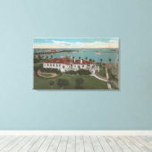 St. Petersburg, FL - Luftfahrt von Yacht Club & Leinwanddruck (Insitu (Holzboden))