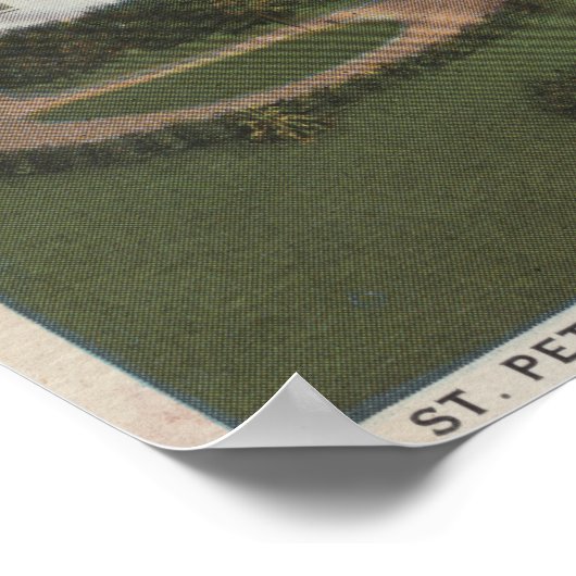 St. Petersburg, FL - Luftfahrt von Yacht Club & Poster (Ecke)