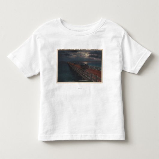St. Petersburg, FL - Moonlit Ansicht von Gandy Kleinkind T-shirt (Vorderseite)