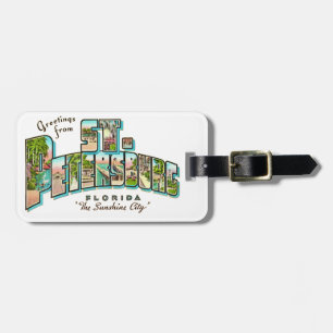 St Petersburg FL Postkarte Gepäckanhänger
