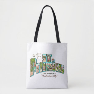 St. Petersburg FL Postkarten-Schultertasche Tasche