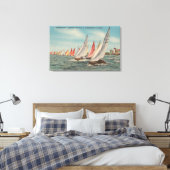 St. Petersburg, FL - Sicht auf die Blitzregatta Leinwanddruck (Insitu (Schlafzimmer))