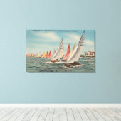 St. Petersburg, FL - Sicht auf die Blitzregatta Leinwanddruck (Insitu (Holzboden))