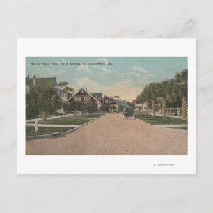 St. Petersburg, FL - View of Beach Dr. & 5th Ave Postkarte