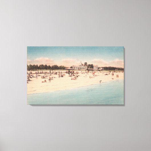 St. Petersburg, FL - Wasserfront Aussicht auf Leinwanddruck (Vorderseite)