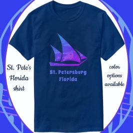 St. Petersburg Florida Bright farbenfrohe Sailboat T-Shirt