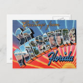 St. Petersburg Florida Großbuchstaben Postkarte (Vorne/Hinten)