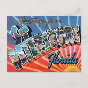 St. Petersburg Florida Großbuchstaben Postkarte