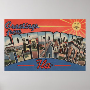 St. Petersburg, Florida - große Buchstabe-Szenen 4 Poster