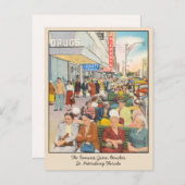 St. Petersburg Florida Grüne Bänke Postkarte (Vorne/Hinten)