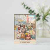 St. Petersburg Florida Grüne Bänke Postkarte (Stehend Vorderseite)