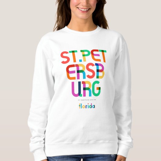 St. Petersburg Florida Mitte Jahrhundert, Pop Art, Sweatshirt (Vorderseite)