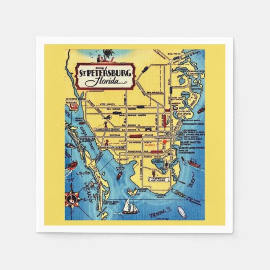 St. Petersburg Florida Napkins Serviette (Vorderseite)