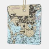 St. Petersburg Florida Nautical Chart Keramikornament (Links)