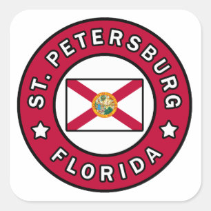 St. Petersburg Florida Quadratischer Aufkleber