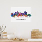 St. Petersburg Florida Skyline Poster (Küche)