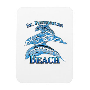 St. Petersburg Florida Vacation Tribal Delphine Magnet