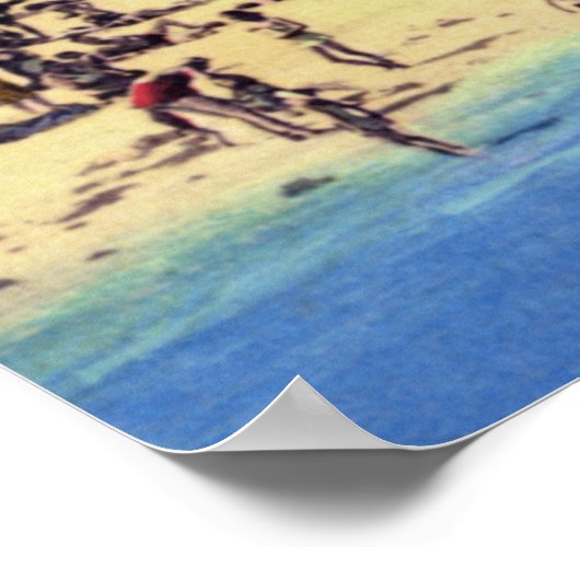 St. Petersburg Florida Vinoy Park Hotel Beach Poster (Ecke)