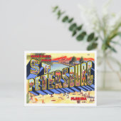 St. Petersburg, Florida Vintag Big Letters Postkarte (Stehend Vorderseite)