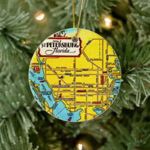 St. Petersburg Florida Vintage  Keramik Ornament