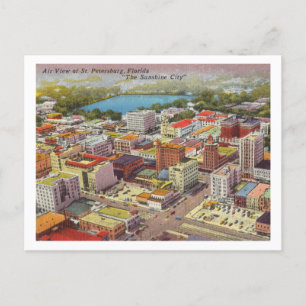 St. Petersburg Florida Vintage Luftansicht Postkarte
