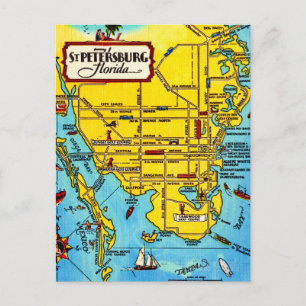 St. Petersburg Florida Vintage Postkarte