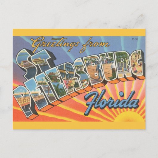 St. Petersburg Gruß Postkarte (Vorderseite)