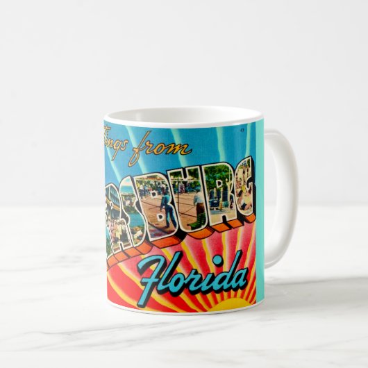 St. Petersburg Gruß Tasse (VorderseiteRechts)